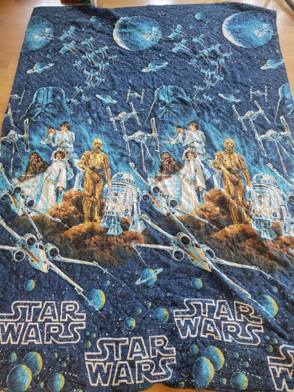 STAR WARS 1977 vintage comforter and curtain set size FULL